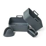 4-Piece Set – 2 Silicone Air Fryer Liners + 2 Silicone Mitts (UK)
