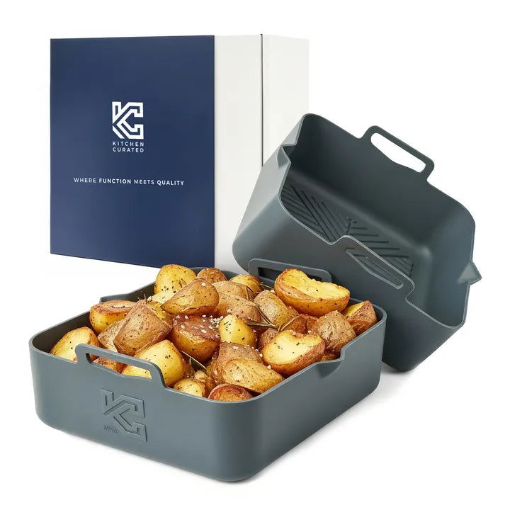 Platinum Square Silicone Air Fryer Liner