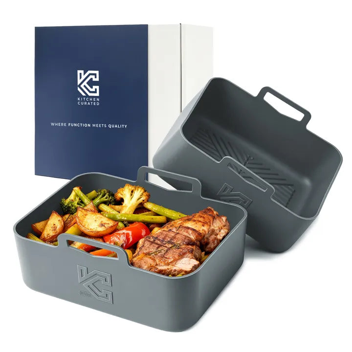 Platinum Rectangle Silicone Air Fryer Liner