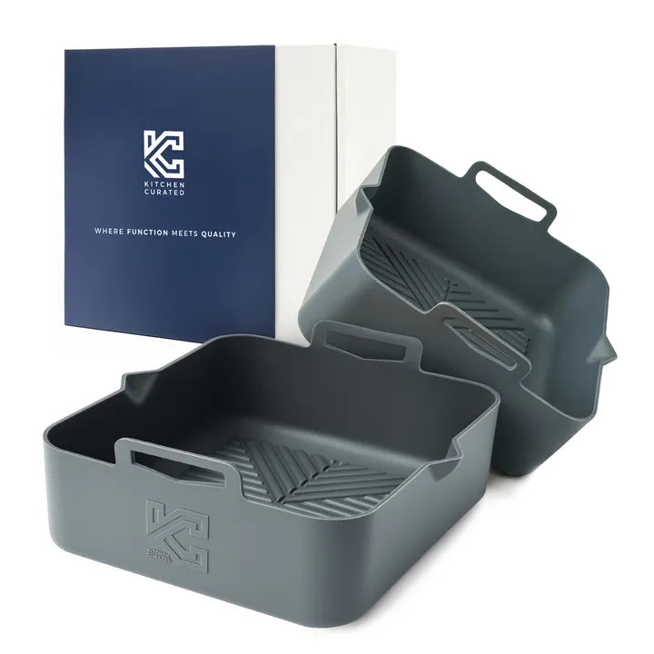 Platinum Square Silicone Air Fryer Liner