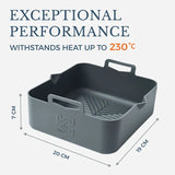 Platinum Square Silicone Air Fryer Liner