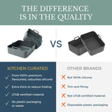 Platinum Square Silicone Air Fryer Liner