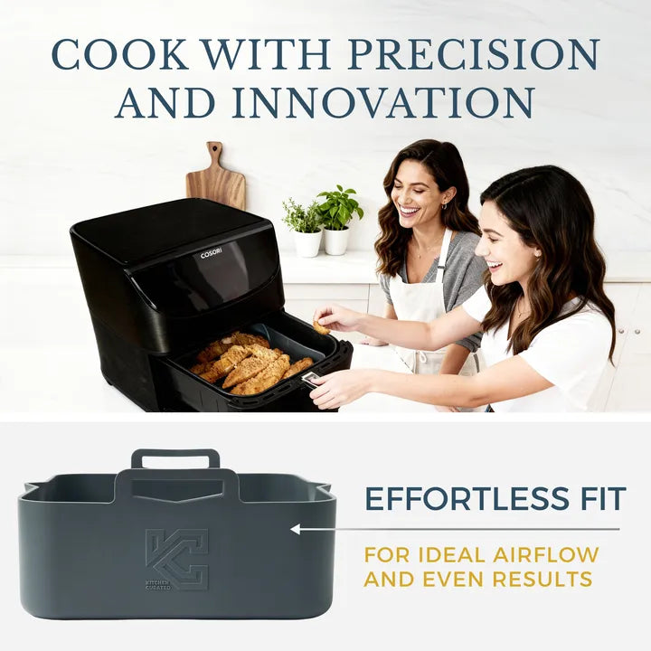 Platinum Square Silicone Air Fryer Liner