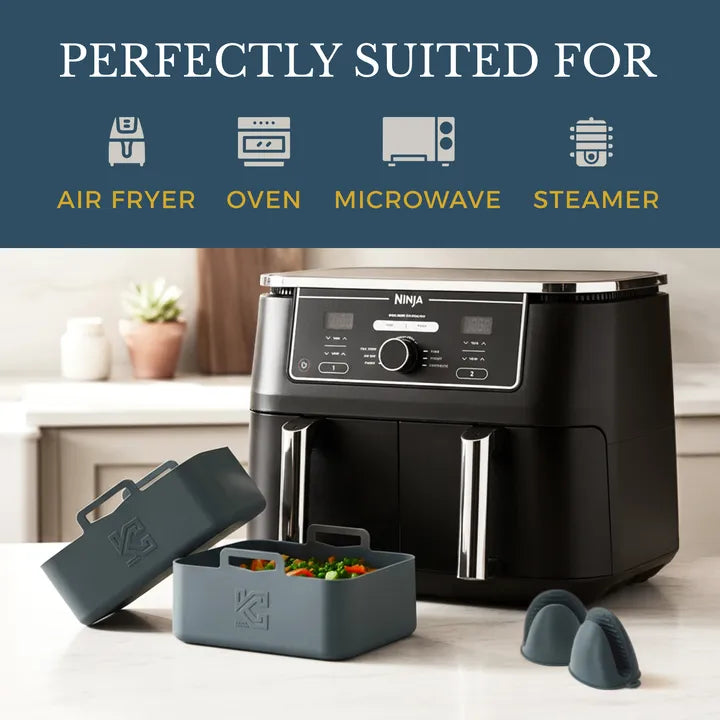 Platinum Rectangle Silicone Air Fryer Liner