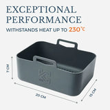 Platinum Rectangle Silicone Air Fryer Liner